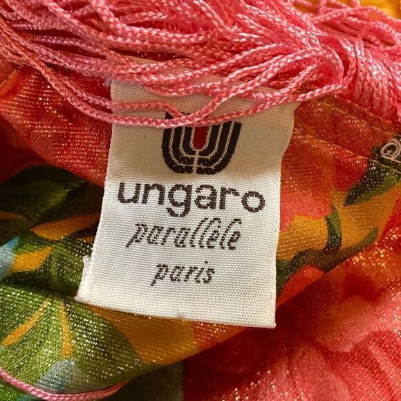 COLLECTIBLE EMANUEL UNGARO PARIS IRIDESCENT THROW REVERSIBLE HUGE - Picture 1 of 9